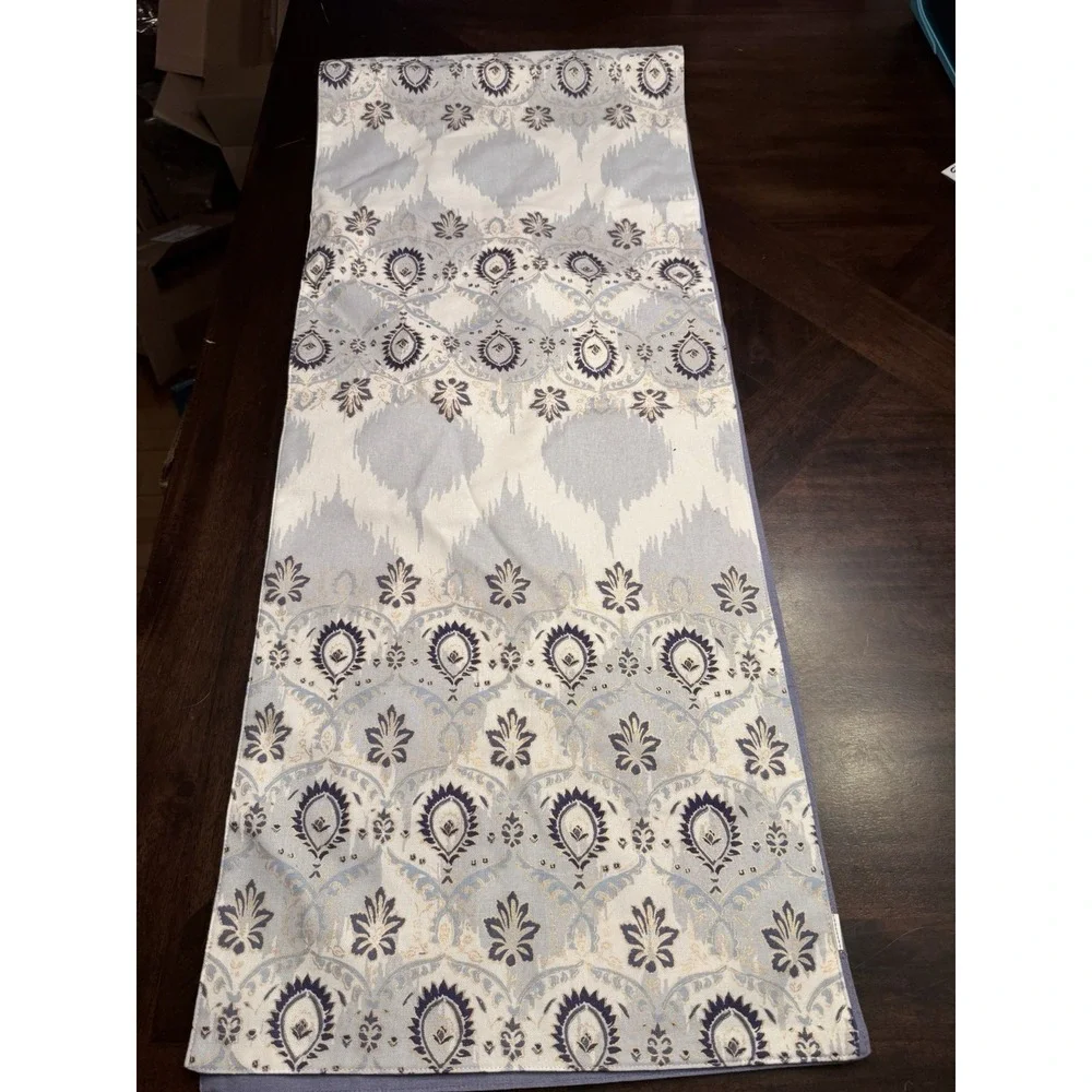 Lang Patina Vie Table Runner Boho gold blue gray